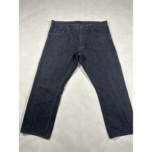 Robert Graham Dark Wash Denim Jeans Straight Leg Classic Fit Men's 38